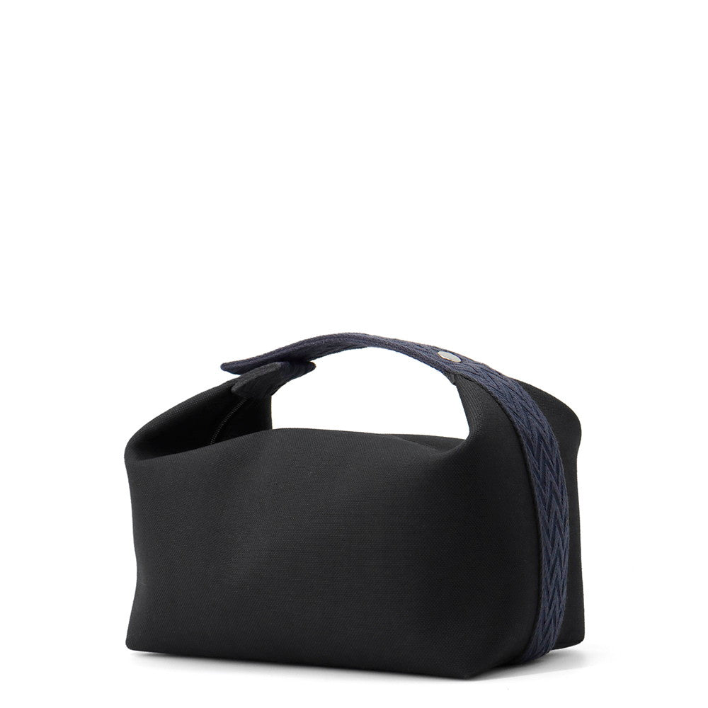 Brid A Zig Zag Navy Size Gm Canvas Black Travel Bag