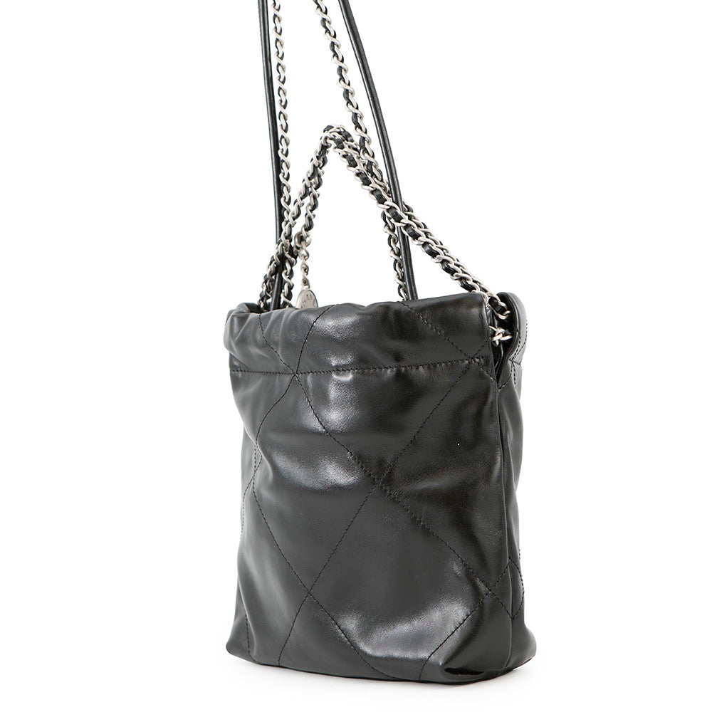 Chanel CHANEL22 ChainShoulder BlackAS3980 Shiny Calf Leather Shoulder Bag 2