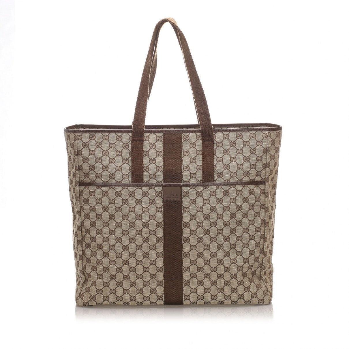 Gucci brown cloth travel bag