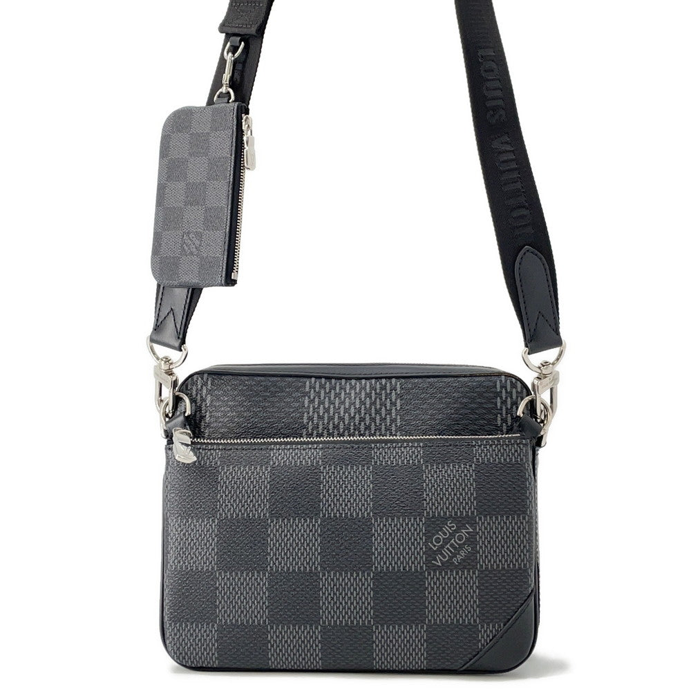 Louis Vuitton Trio Messenger NoirN50017 Graphite 3D Damier Crossbody Bag