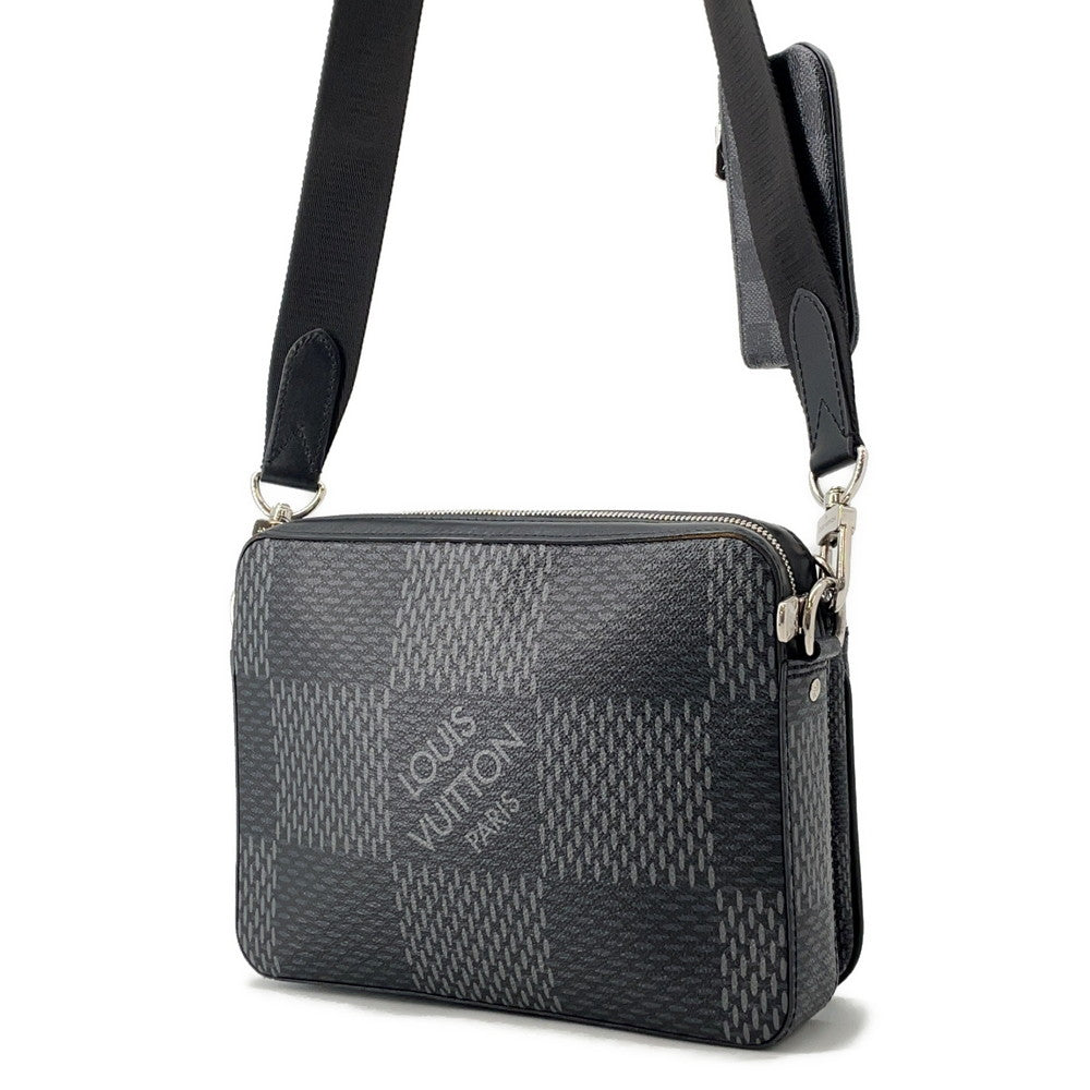 Louis Vuitton Trio Messenger NoirN50017 Graphite 3D Damier Crossbody Bag