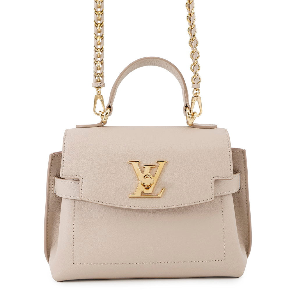 Louis Vuitton Lockme Ever GreigeM21052 Grained Size Leather Calf Mini Bag