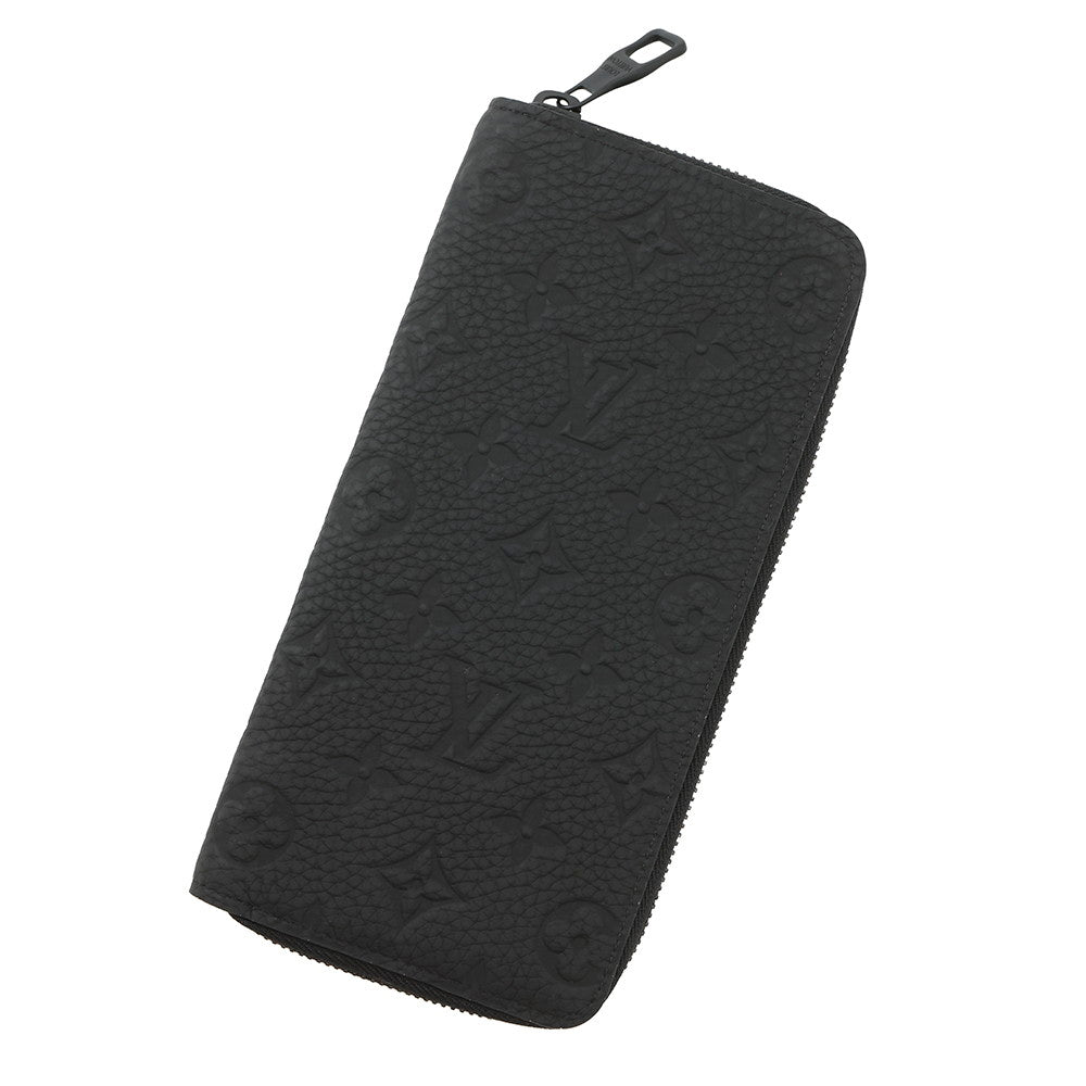 Louis Vuitton Zippy Vertical NoirM69047 ・Pattern Monogram Taurillon Leather Wallet Case