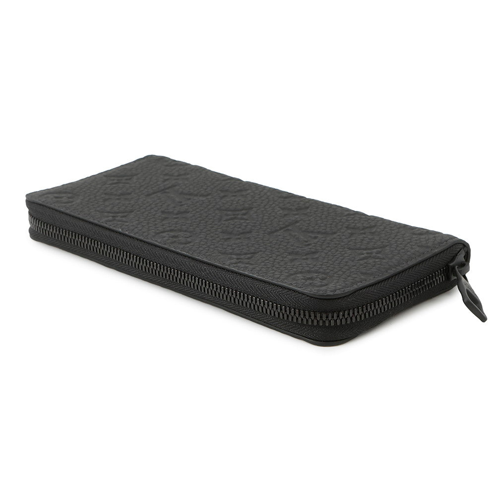 Louis Vuitton Zippy Vertical NoirM69047 ・Pattern Monogram Taurillon Leather Wallet Case