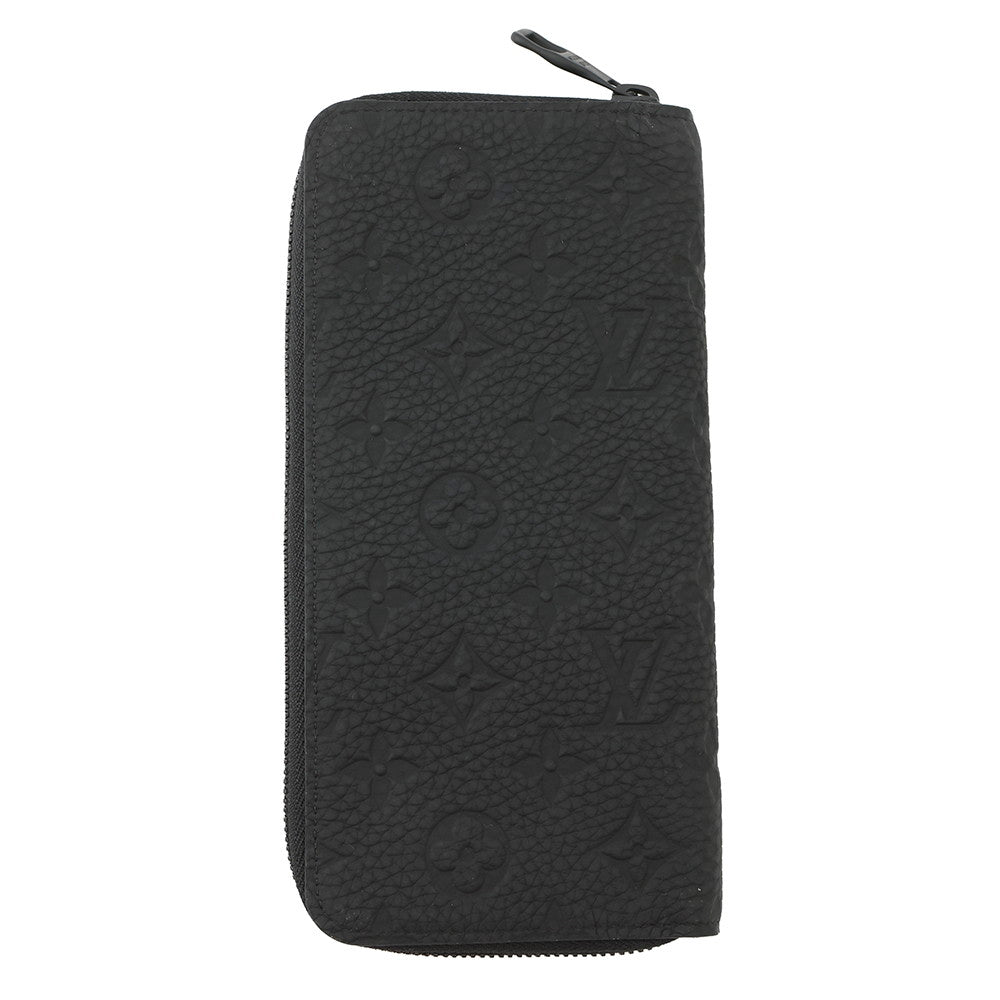 Louis Vuitton Zippy Vertical NoirM69047 ・Pattern Monogram Taurillon Leather Wallet Case