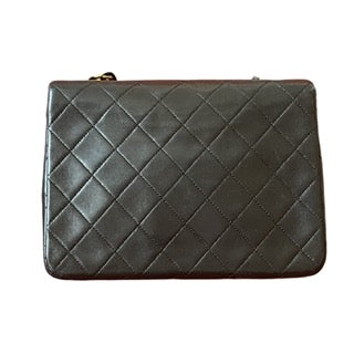 Chanel Classic Flap Lambskin 24k HW Black Gold Mini Bag