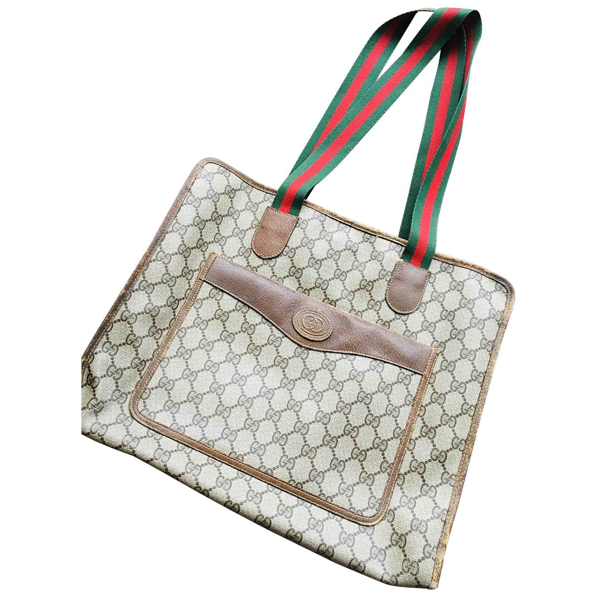 Gucci brown cloth handbag