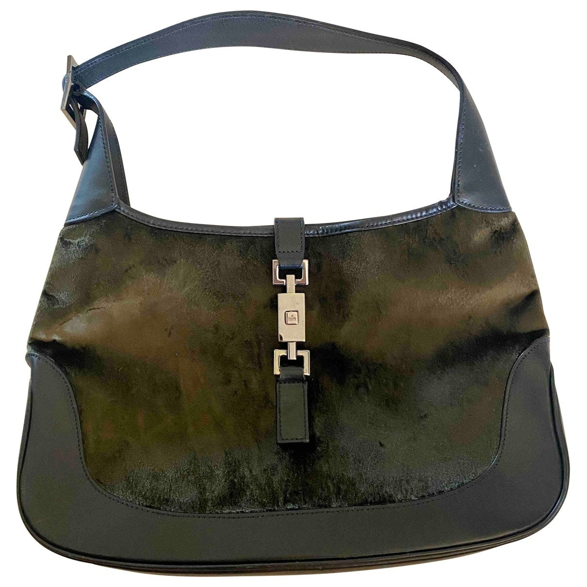 Gucci jackie khaki suede handbag