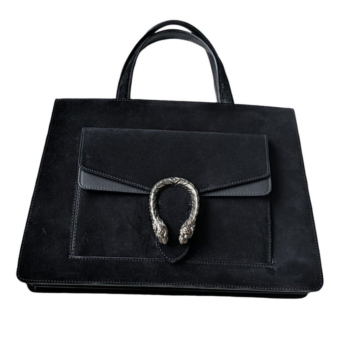 Gucci dionysus black suede handbag