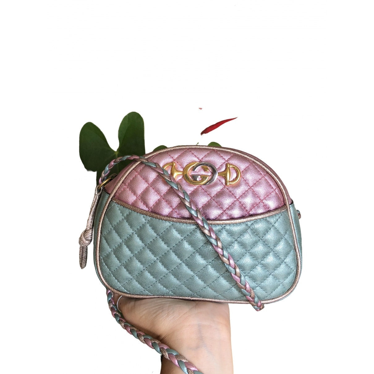 Gucci green leather handbag