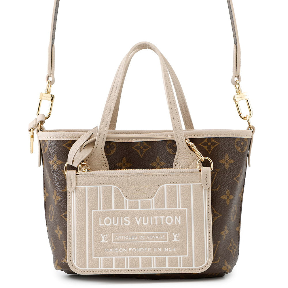Louis Vuitton Neverfull・Inside Out Dark Fango BrownM12109 Monogram Leather Tote Bag