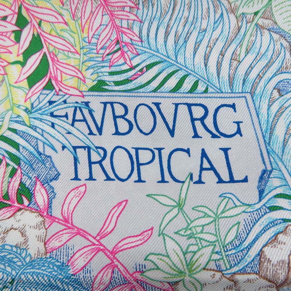 Carre Fauve Tropical Size Vert Jaunesoufre Silk Blue Travel Bag