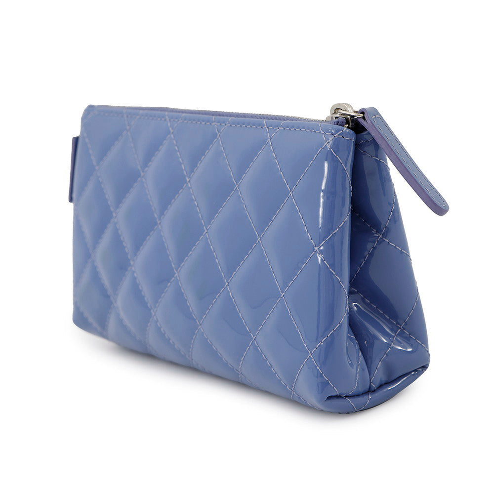 Chanel Matelasse Light Patent Blue Leather Handbag