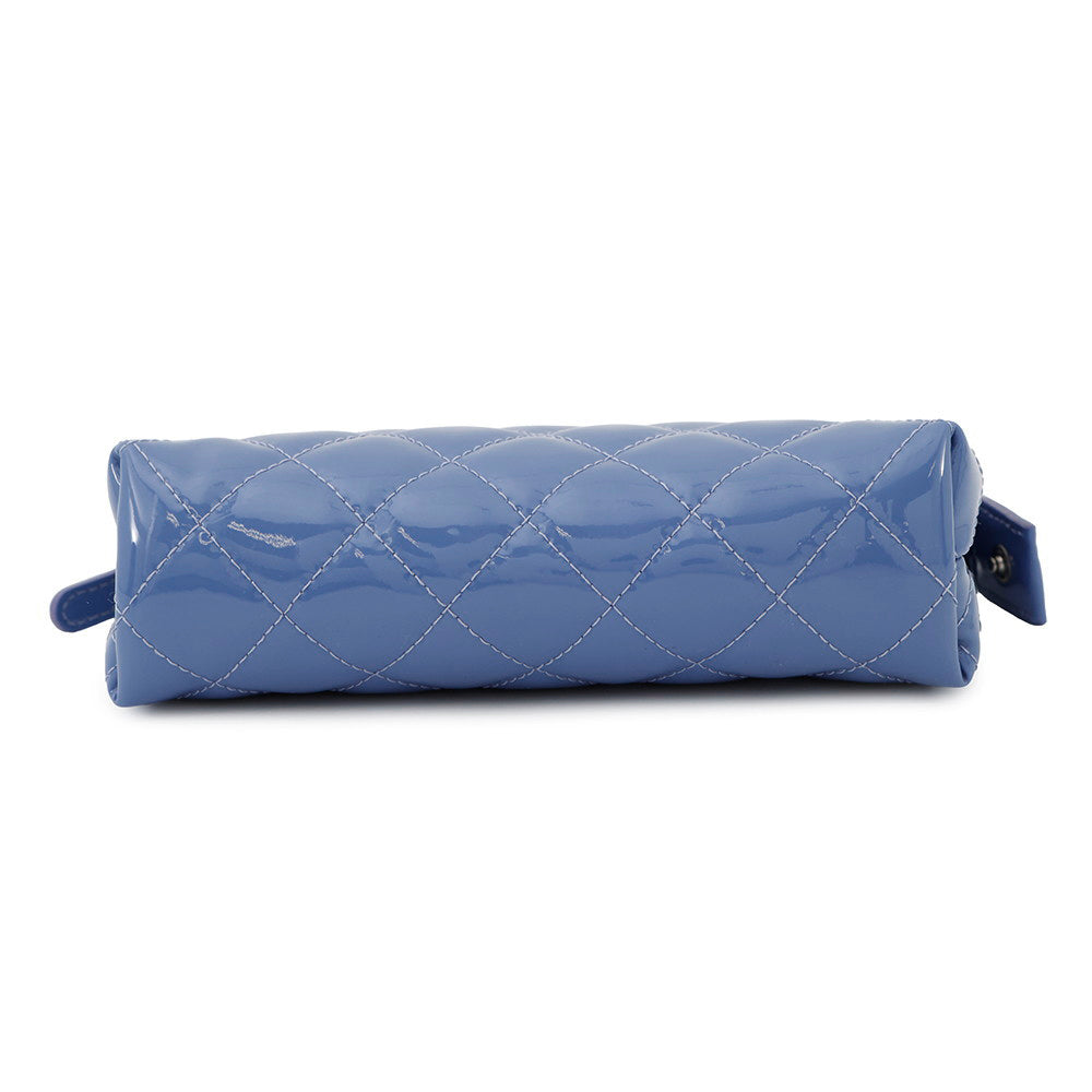 Chanel Matelasse Light Patent Blue Leather Handbag