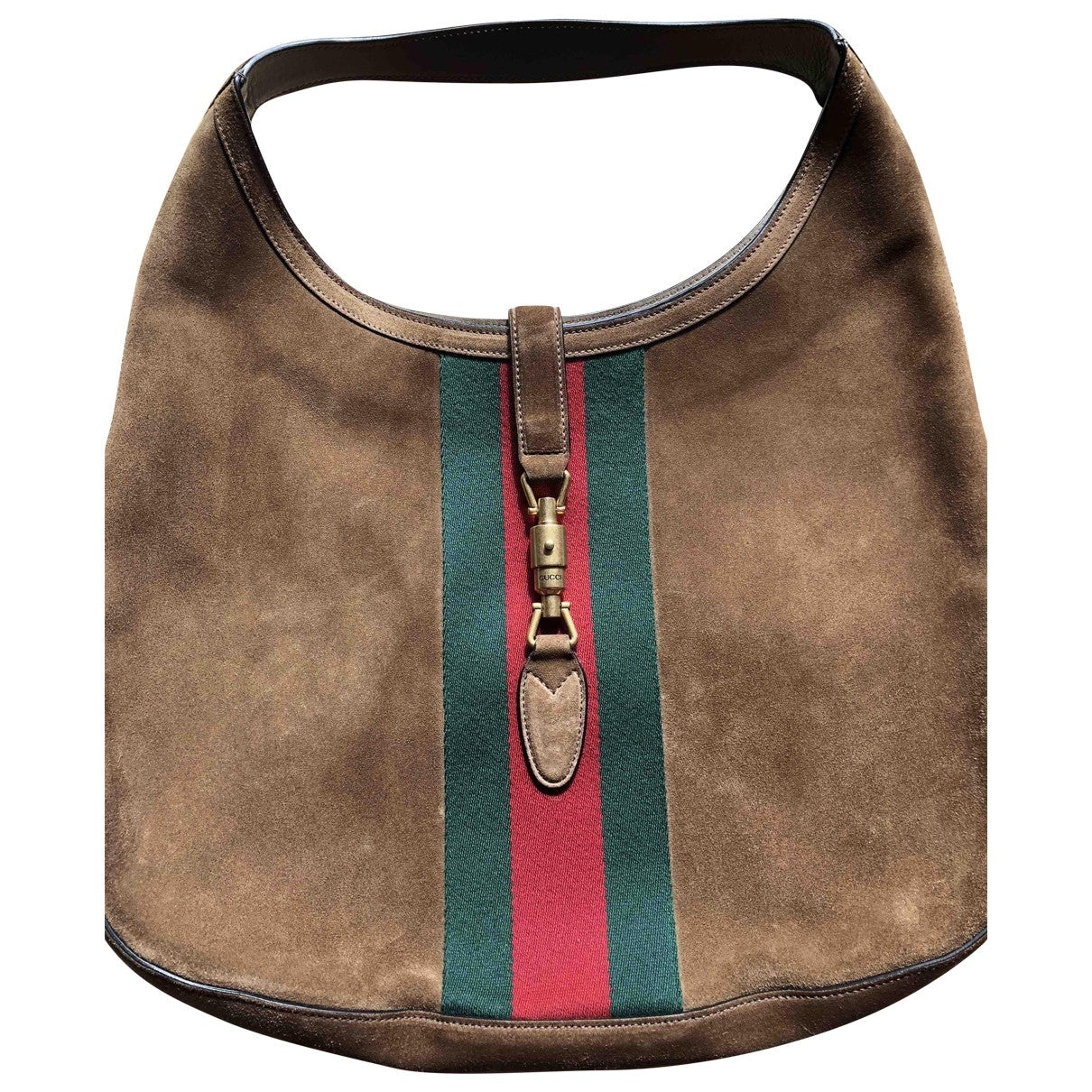 Gucci jackie brown suede handbag