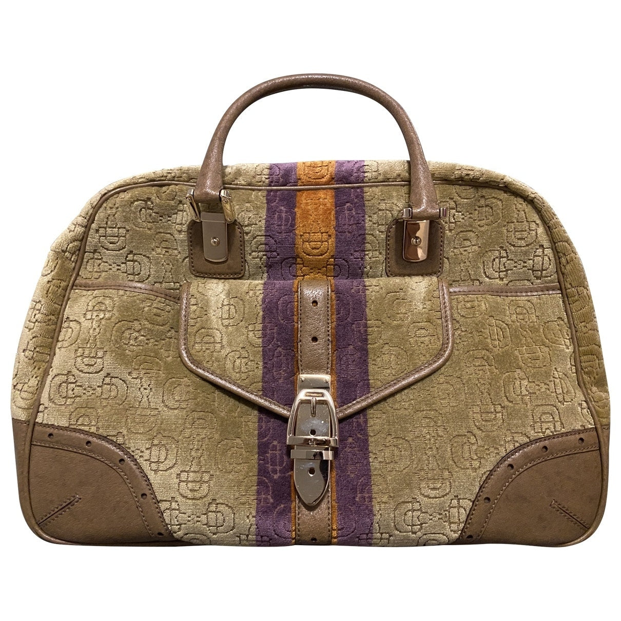 Gucci multicolour velvet handbag
