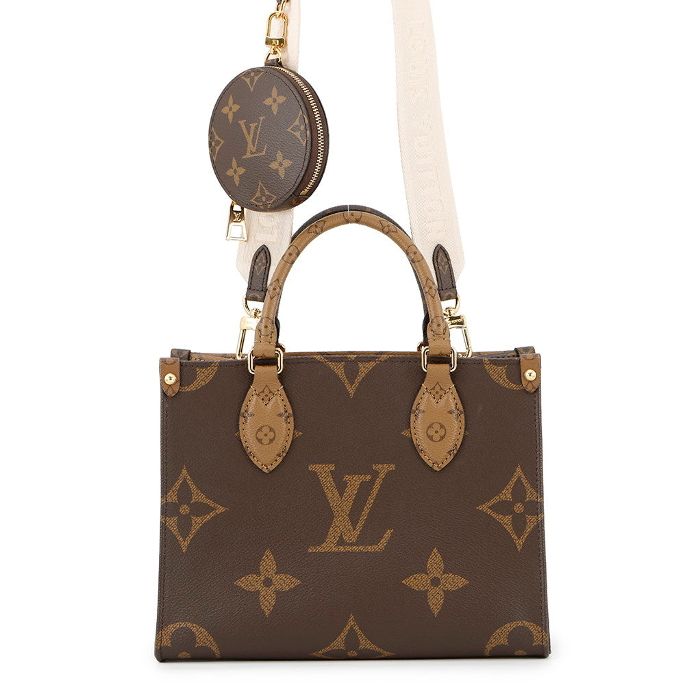 Louis Vuitton Onthego RedM46373 Reverse Giant Monogram Canvas Handbag 3