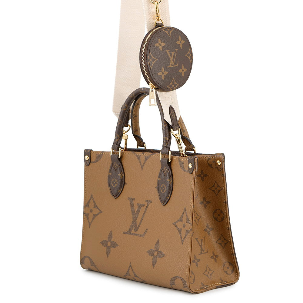 Louis Vuitton Onthego RedM46373 Reverse Giant Monogram Canvas Handbag 3