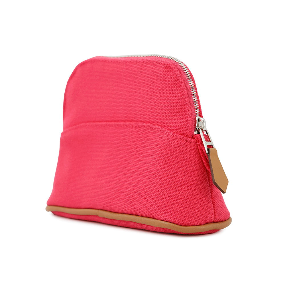 Bolide Pouch Hibiscus Size Handbag Leather Canvas Travel Bag