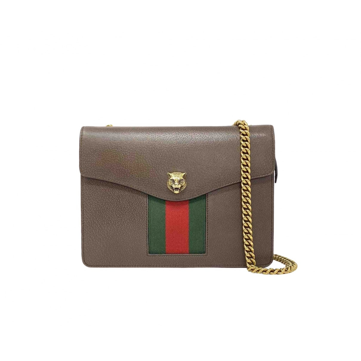 Gucci animalier brown leather handbag