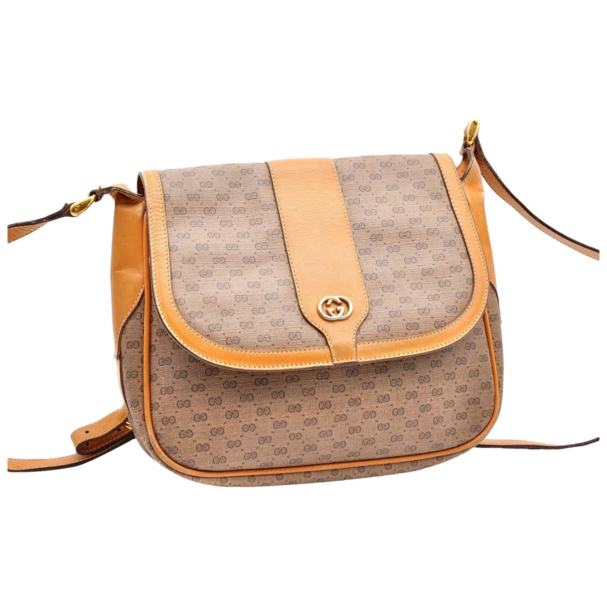 Gucci brown cloth handbag
