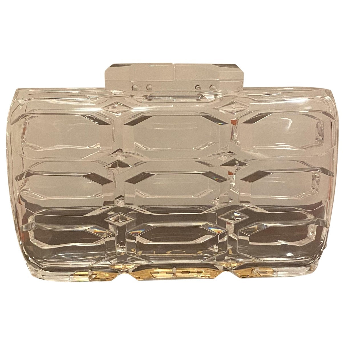 Gucci white plastic clutch bag