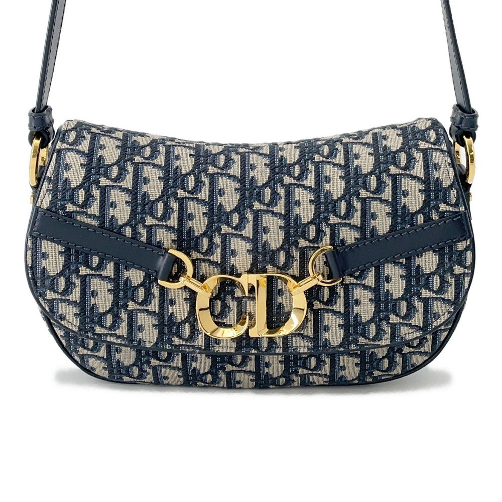 Dior Oblique Cd Busus Shoulder Bag Navym Utzq Leather Canvas