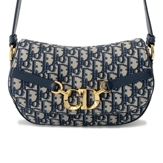 Dior Oblique Cd Busus Shoulder Bag Navym Utzq Leather Canvas
