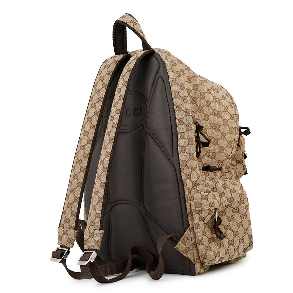 GUCCI Runway Model GG Canvas Backpack Beige800182 Canvas Size Large