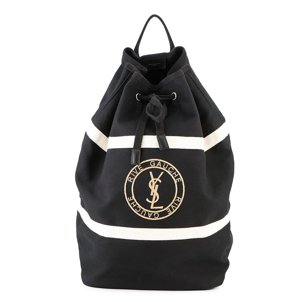 YSL Saint Laurent Shoulder Bag Rive Gauche sling bag White734682 Canvas Black