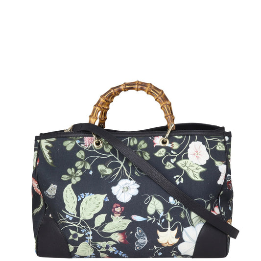 Gucci Flora Knight Bamboo Shopper Tote Large