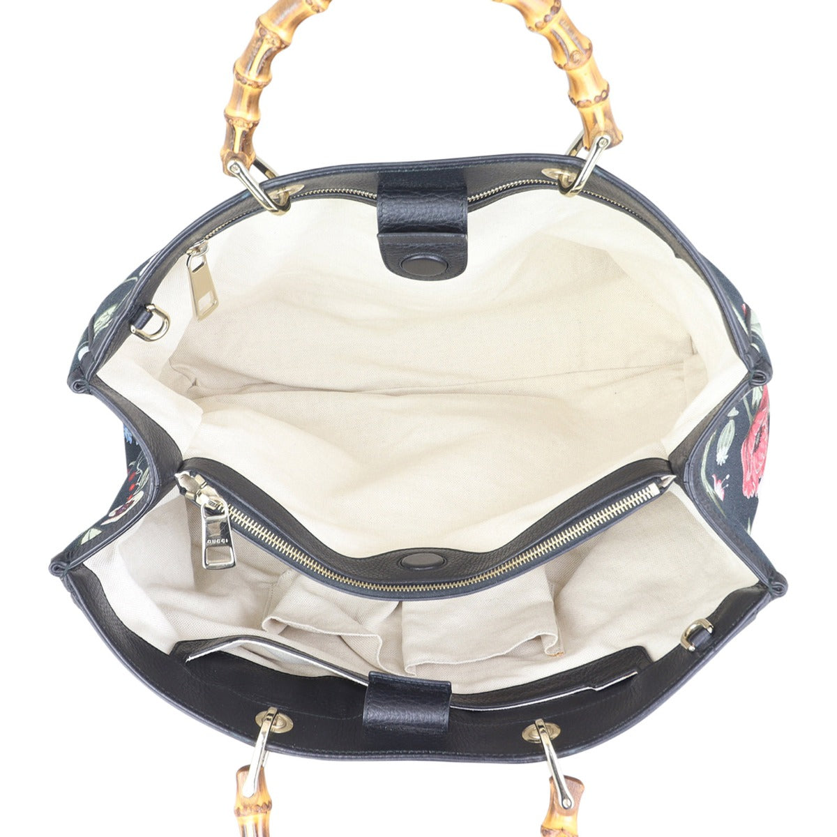 Gucci Flora Knight Bamboo Shopper Tote Large