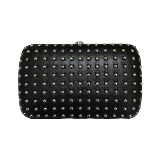 Gucci black leather clutch bag