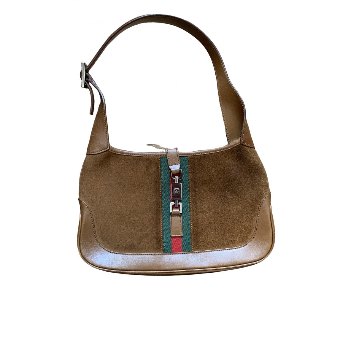 Gucci jackie brown suede handbag