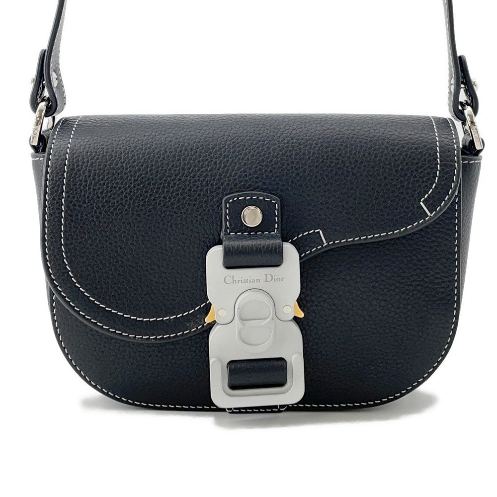 Dior Shoulder Bag Saddle Messenger Bag Black2ADCA435YKK Grained CalfLeather Mini
