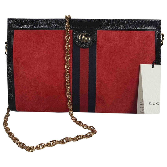 Gucci ophidia red suede handbag