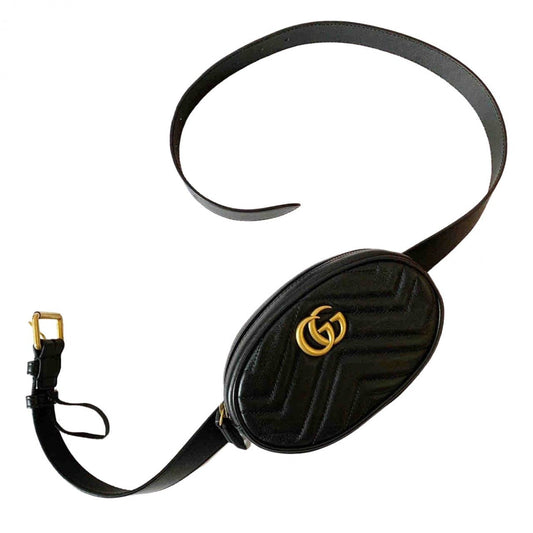 Gucci marmont black leather clutch bag