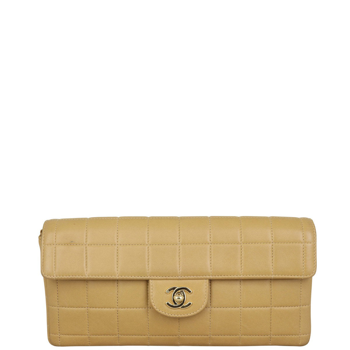 Chanel East-West Chocolate Bar Bag Lambskin Flap Handbag