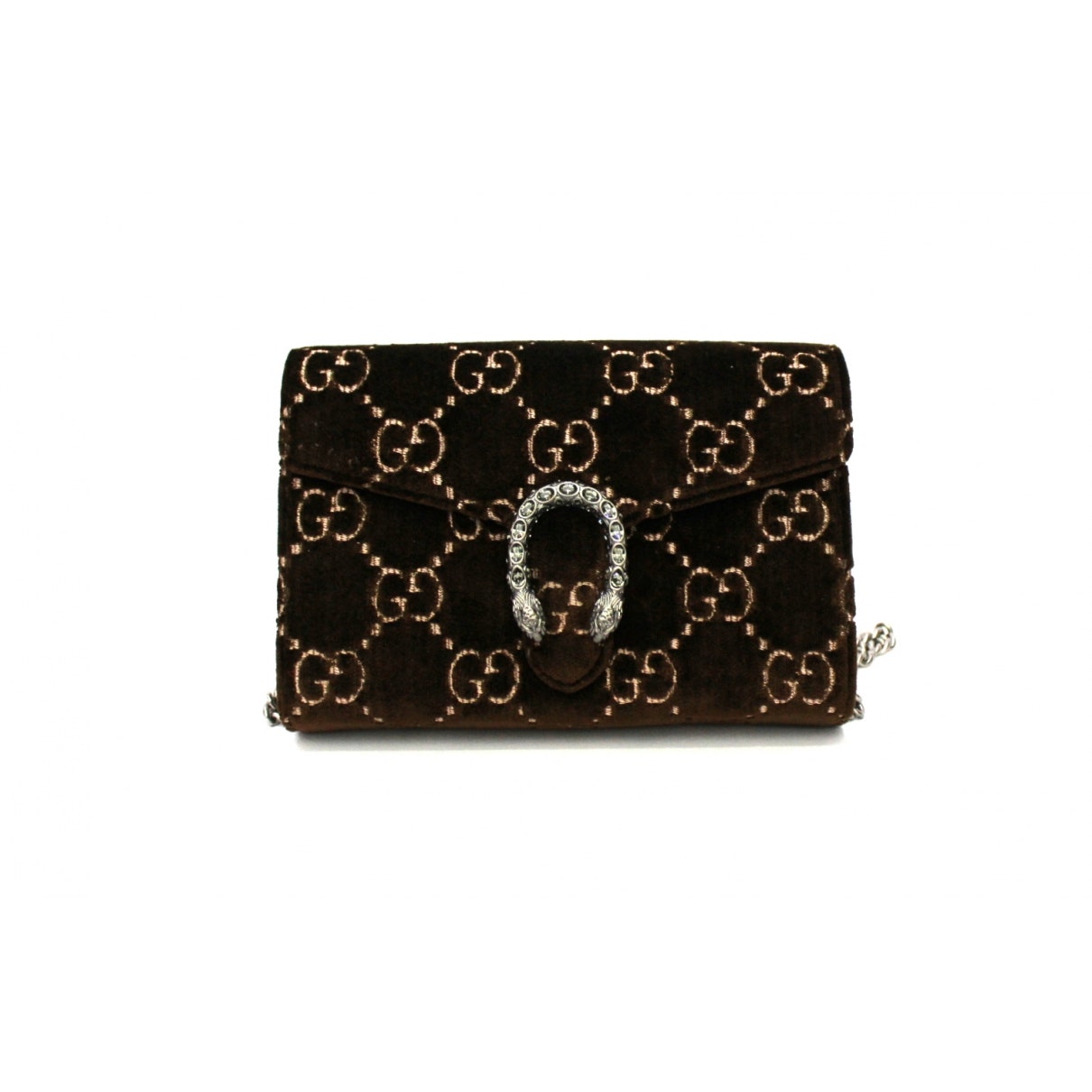 Gucci dionysus brown velvet handbag