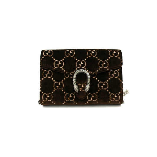 Gucci dionysus brown velvet handbag