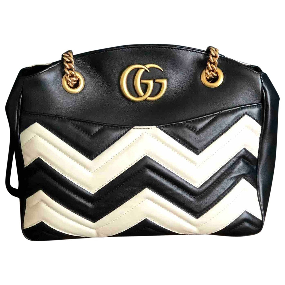 Gucci marmont black leather handbag