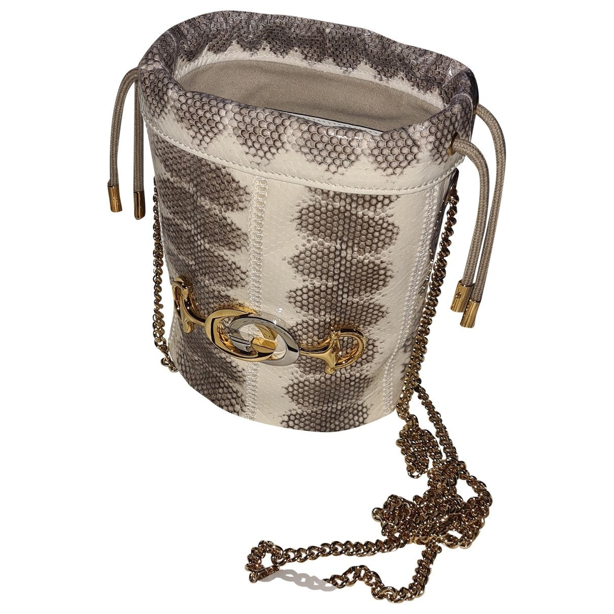 Gucci zumi beige water snake handbag