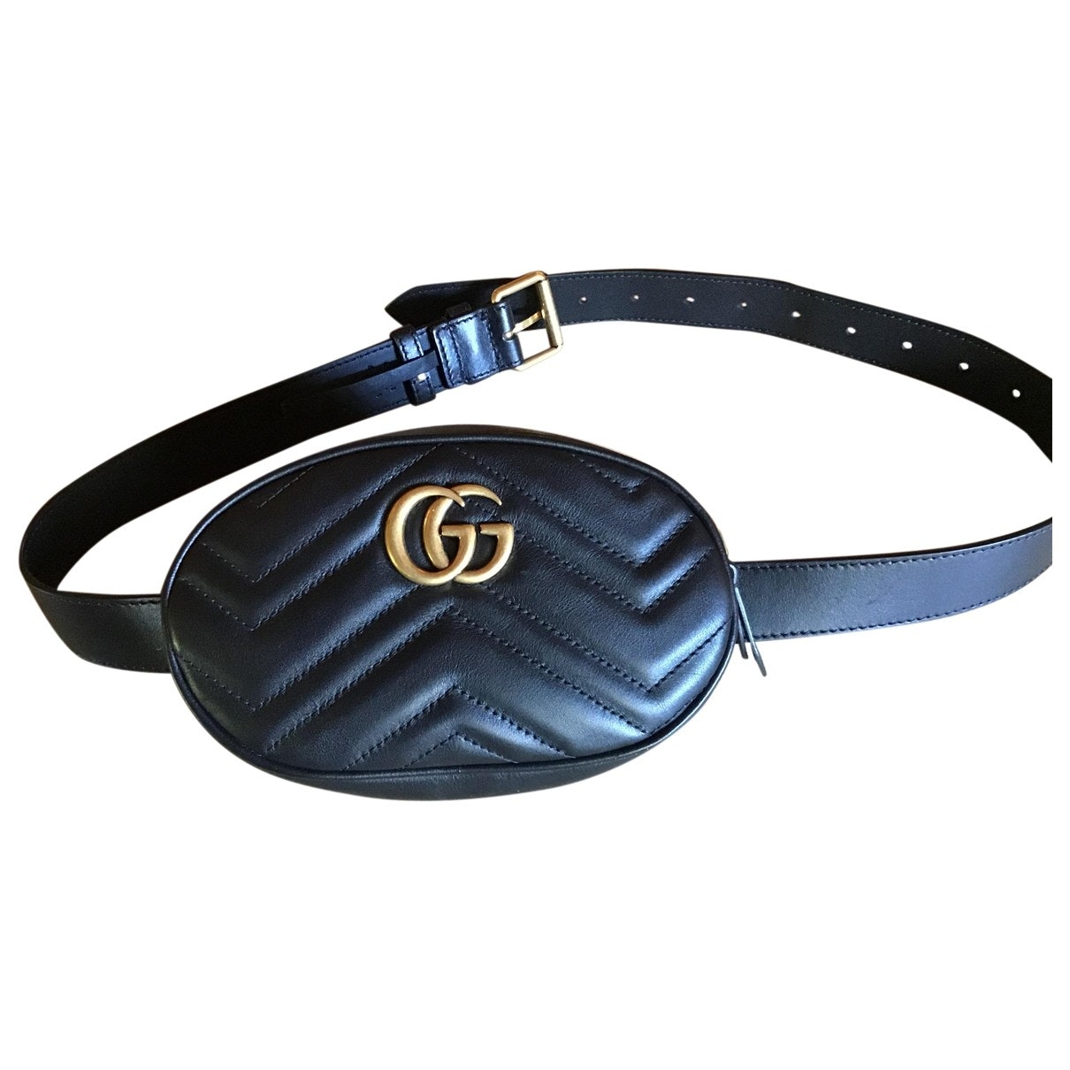 Gucci black leather handbag