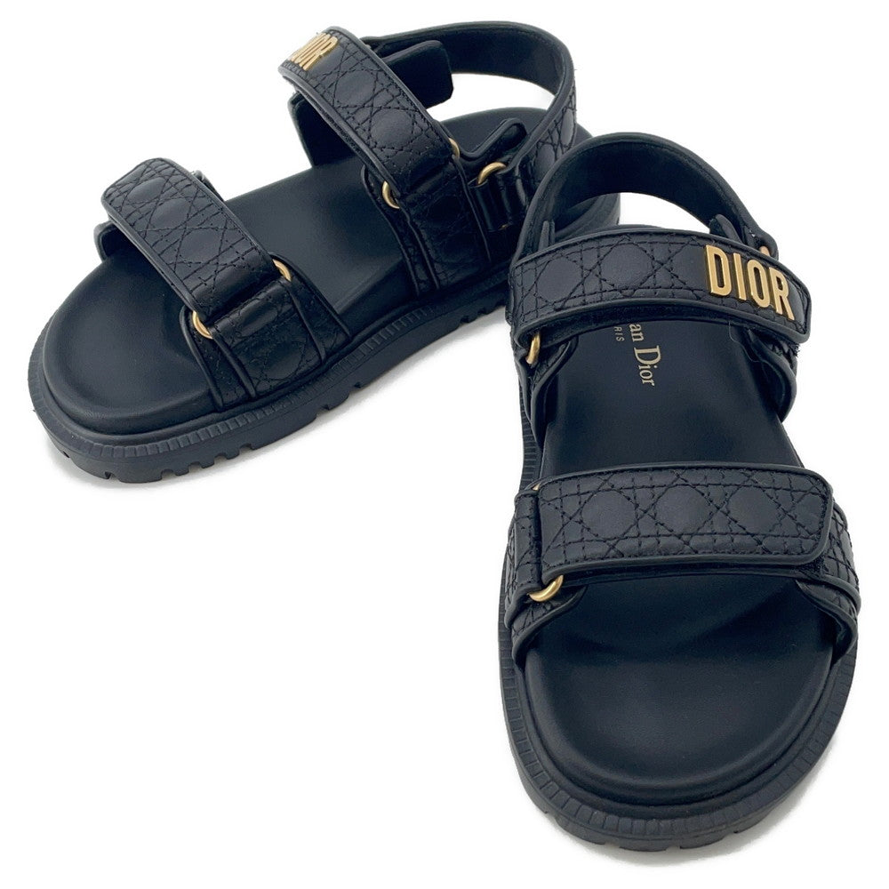 Dior Shoe Act Sandals Leather Black Shoes