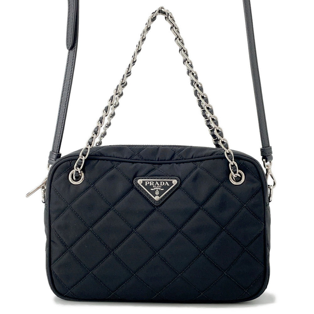 Prada Bag Black1BH910 Nylon Quilted Handbag