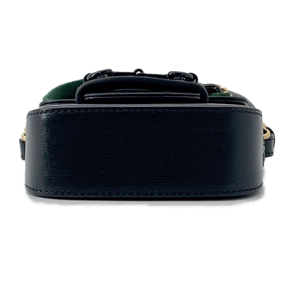 GUCCI Horsebit 1955 Shoulder Bag Black726863 Leather Size Mini