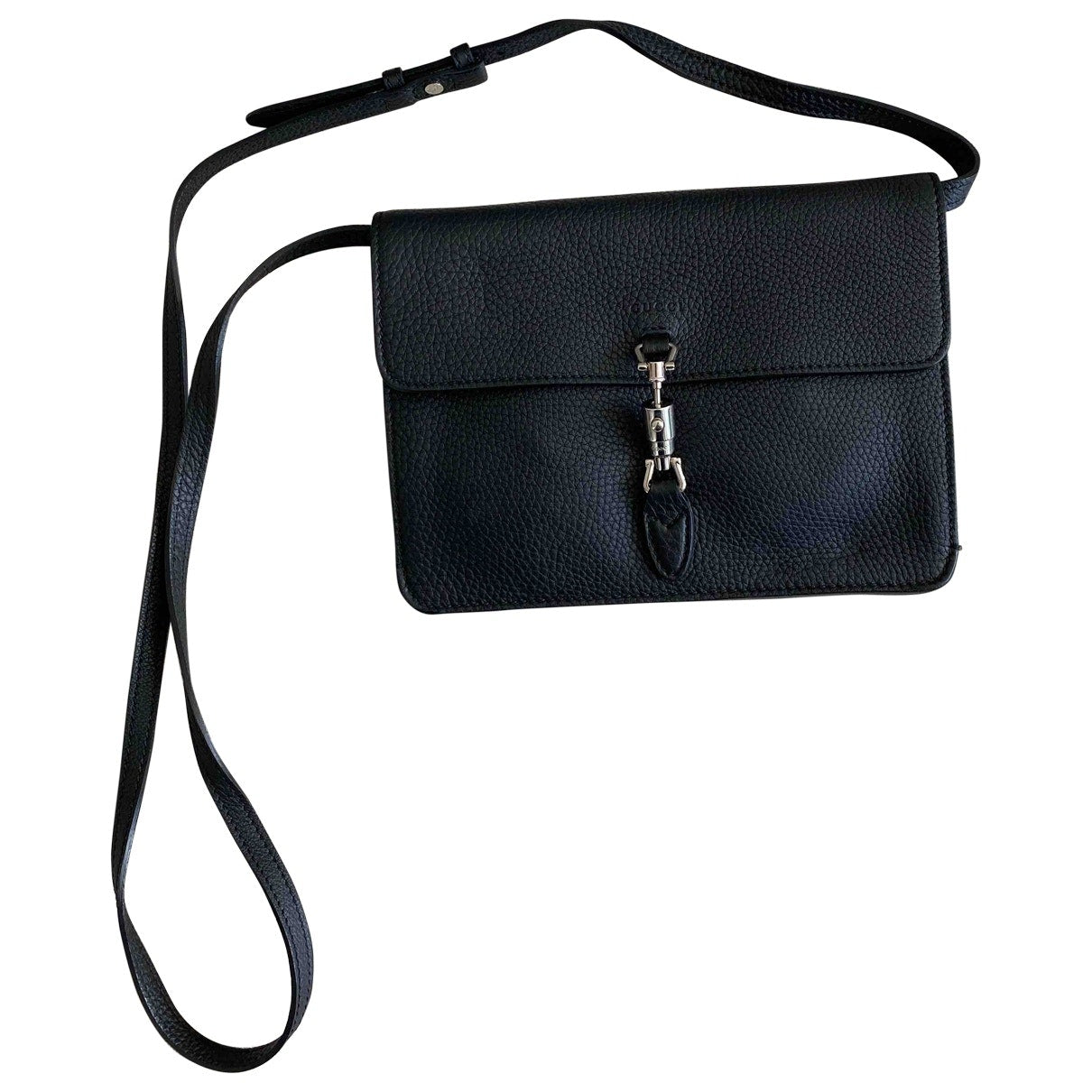 Gucci jackie black leather clutch bag