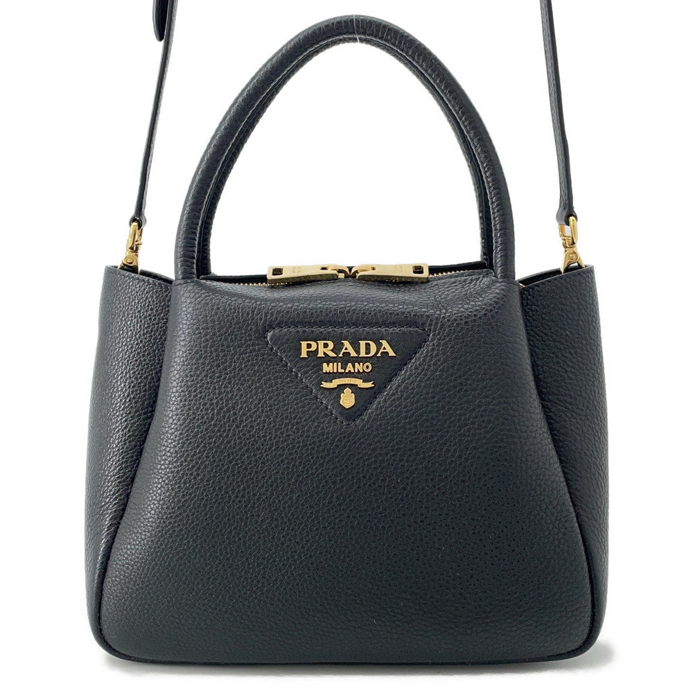 Prada Dino Black1BC145 Leather Vitello Handbag Dino Black1Bc145 Leather