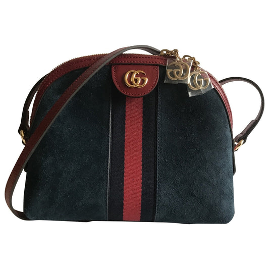 Gucci ophidia blue suede handbag