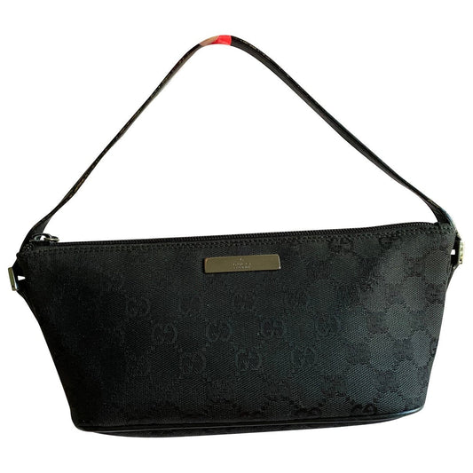Gucci black cloth clutch bag